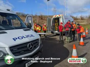 Midshires Search and Rescue teams are coordinating with the police to begin a search.