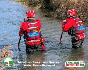 MSAR team searching the water