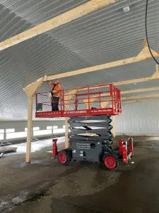 Skyjack Diesel Rough Terrain Scissor Lifts (SJ6826 RT) in use