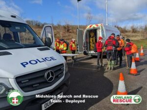 Midshires Search and Rescue teams are coordinating with the police to begin a search.